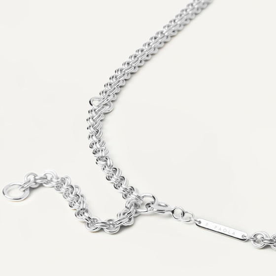 PDPAOLA Silver Neo Necklace