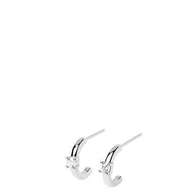 PDPAOLA Silver Solita Hoop Earrings