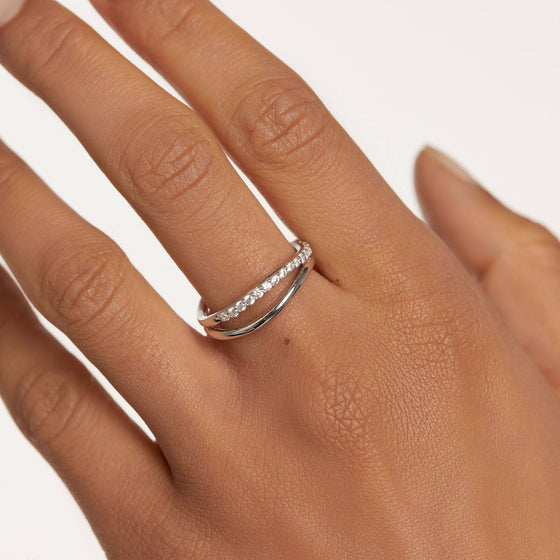 PDPAOLA Silver Twister Ring