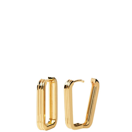 PDPAOLA Super Nova Gold Angular Hoop Earrings