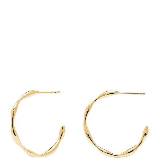 PDPAOLA Vanilla Gold Hoop Earrings