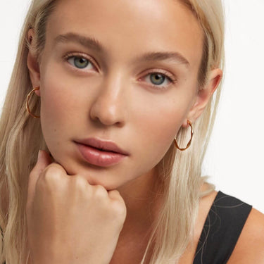 PDPAOLA Vanilla Gold Hoop Earrings