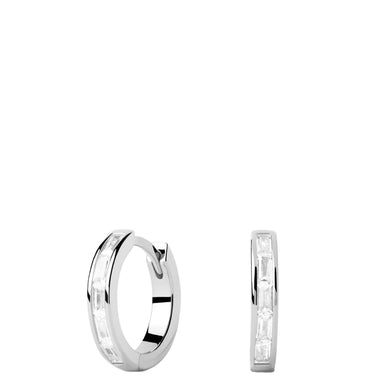 PDPAOLA Viena Silver Hoop Earrings