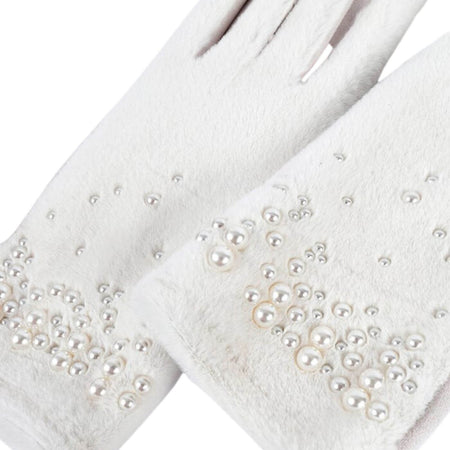 Pia Rossini Juliette Pearl Gloves - Cream