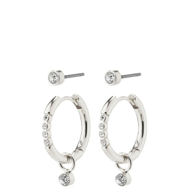 pilgirm-elna-silver-crystal-hoop-stud-earrings-set