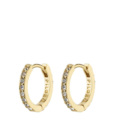 Pilgrim Ebna Gold Crystal Small Hoop Earrings