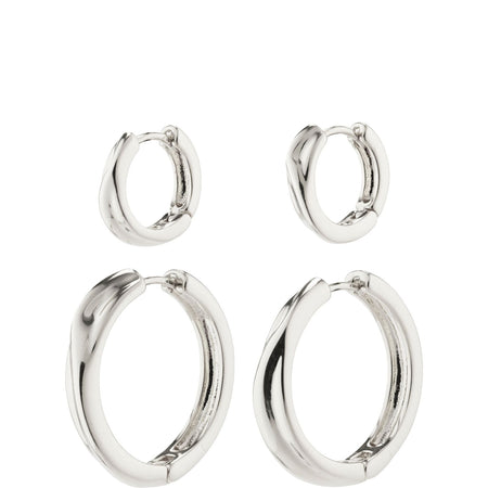 Pilgrim Allie Silver Hoop Earring Set