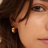 Pilgrim Amber Gold Chunky Hoop Earrings