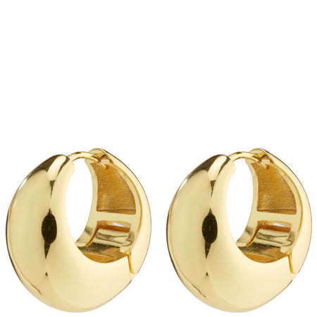 Pilgrim Amber Gold Chunky Hoop Earrings