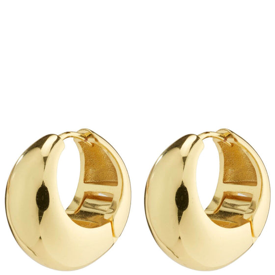 Pilgrim Amber Gold Chunky Hoop Earrings