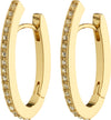 Pilgrim Anaya Gold Sparkly Oval Hoop Earrings