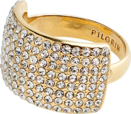 Pilgrim Aspen Gold Sparkly Chunky Ring