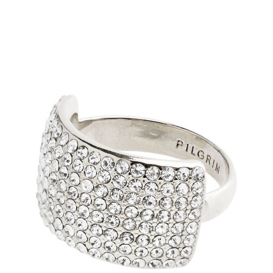 Pilgrim Aspen Silver Sparkly Chunky Ring