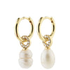 Pilgrim Baker Pearl Gold Drop Earrings