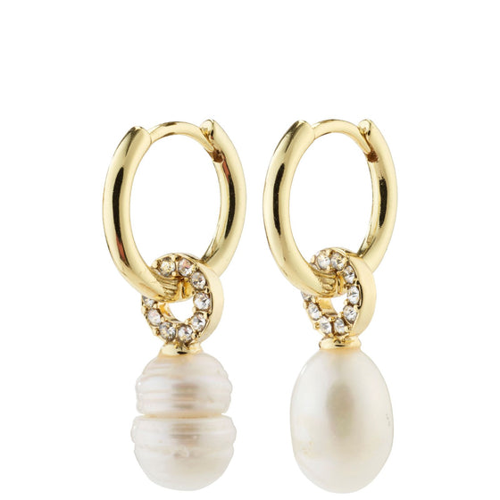 Pilgrim Baker Pearl Gold Drop Earrings