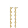 Pilgrim Beat Gold Sparkly Drop Earrings