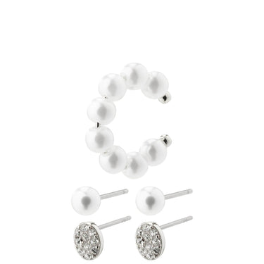 Pilgrim Beat Silver Earrings & Cuff