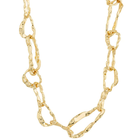 Pilgrim Believe Gold Textured Link Necklace