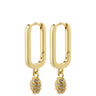 Pilgrim Blink Gold Oval Hoop Earrings