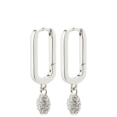 Pilgrim Blink Silver Oval Hoop Earrings