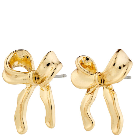 Pilgrim Cassian Gold Bow Stud Earrings