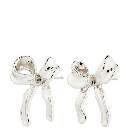 Pilgrim Cassian Silver Bow Stud Earrings