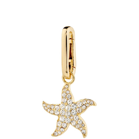 Pilgrim Charm Gold Crystal Starfish Pendant