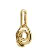 Gold spiral pendant on a white background