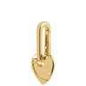 Gold heart-shaped padlock on a white background