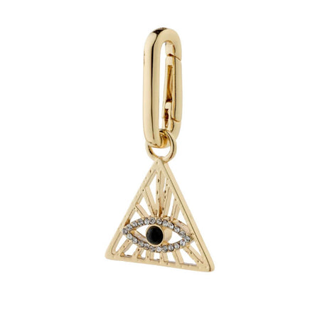 Pilgrim Charm Gold Triangle with Eye Pendant