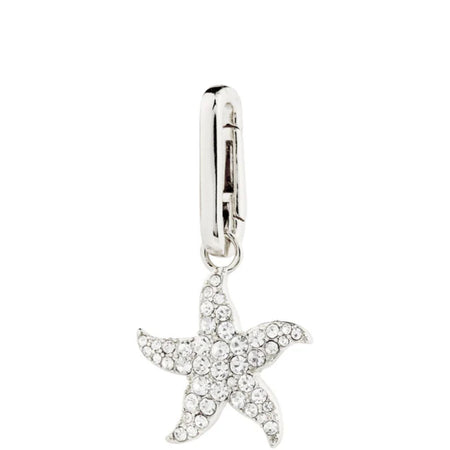 Pilgrim Charm Silver Crystal Starfish Pendant