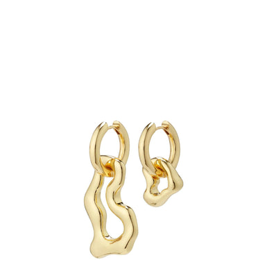 Pilgrim Cloud Gold Chunky Hoop Earrings