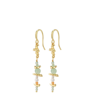 Pilgrim Cloud Gold Semi Precious Drop Earrings