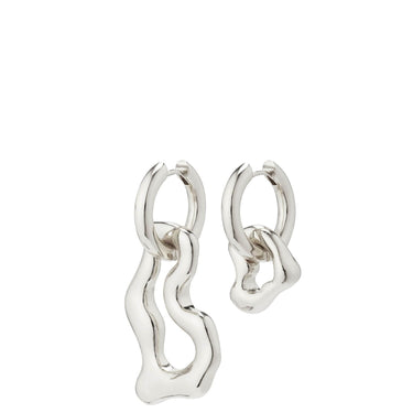 Pilgrim Cloud Silver Chunky Hoop Earrings