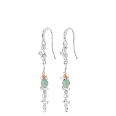 Pilgrim Cloud Silver Semi Precious Drop Earrings