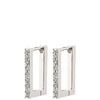 Pilgrim Coby Silver Crystal Square Hoop Earrings