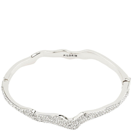 Pilgrim Connect Crystal Silver Bangle