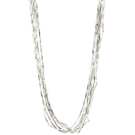 Pilgrim Connect Silver Layered Necklace