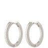 Pilgrim Dominique Silver Textured Hoop Earrings