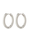 Pilgrim Dominique Silver Textured Hoop Earrings