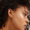 Pilgrim Eve Gold Hoop Earring Set