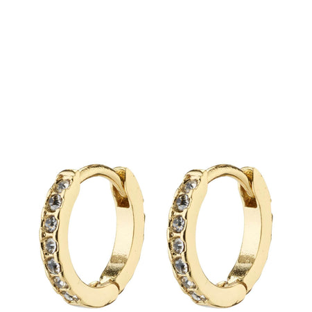 Pilgrim Ebna Gold Crystal Mini Hoop Earrings