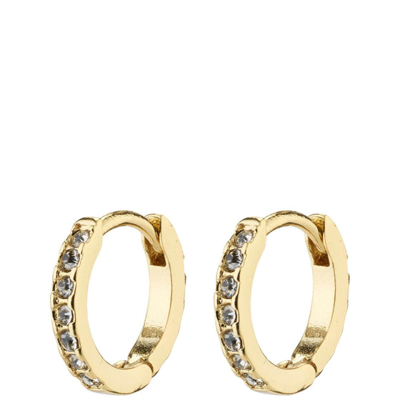 Pilgrim Ebna Gold Crystal Mini Hoop Earrings