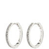 Pilgrim Ebna Silver Crystal Medium Hoop Earrings