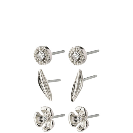 Pilgrim Echo Silver Crystal Earring Set