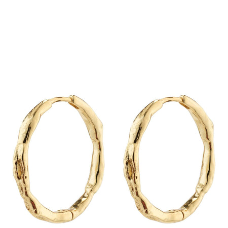 Pilgrim Eddy Gold Organic Large Hoop Earrings