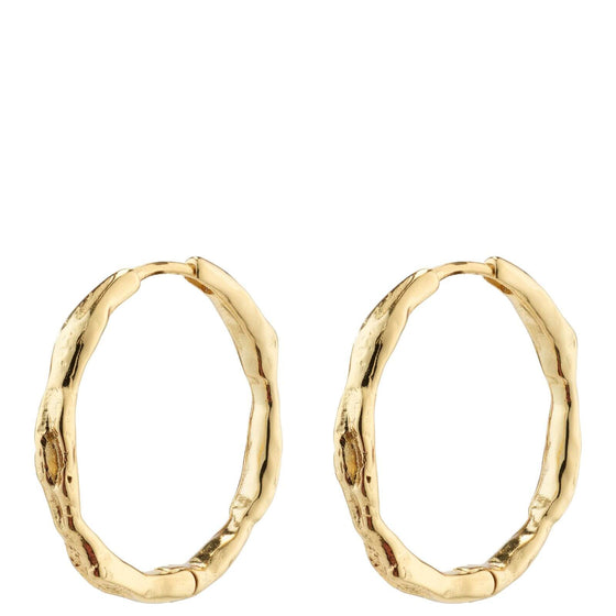 Pilgrim Eddy Gold Organic Large Hoop Earrings