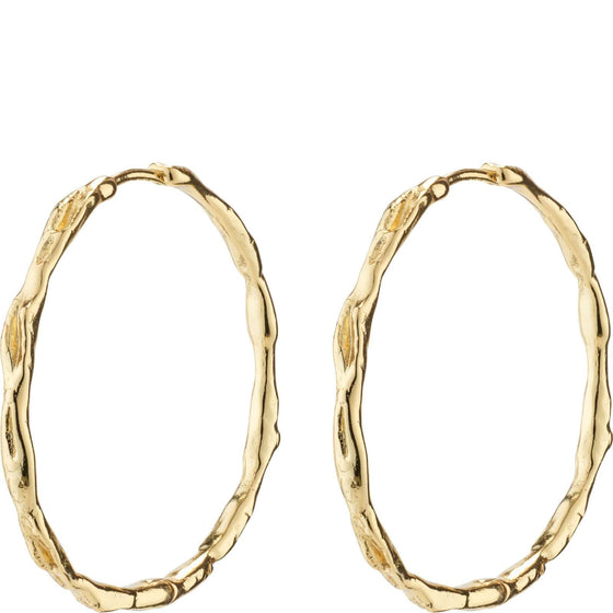 Pilgrim Eddy Gold Organic Maxi Hoop Earrings