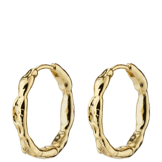 Pilgrim Eddy Gold Organic Medium Hoop Earrings