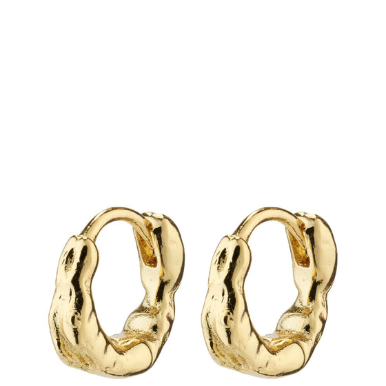 Pilgrim Eddy Gold Organic Mini Hoop Earrings